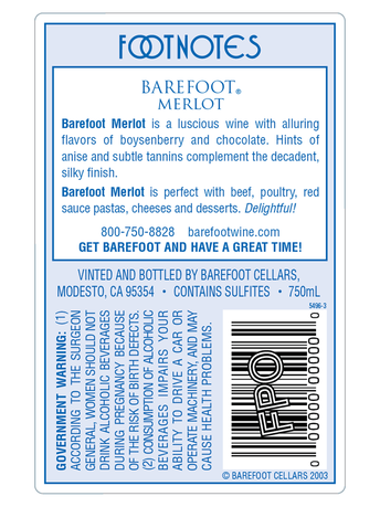 Barefoot Cellars Merlot 750ML image number 4