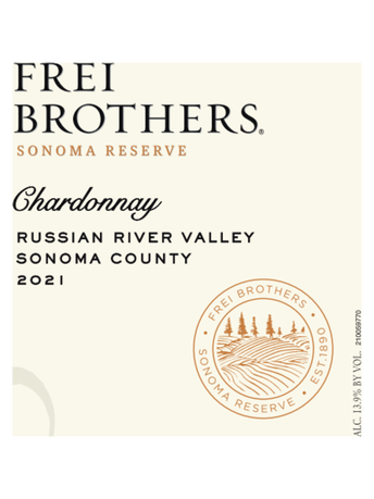 Frei Brothers Russian River Valley Chardonnay V21 750ML image number 3