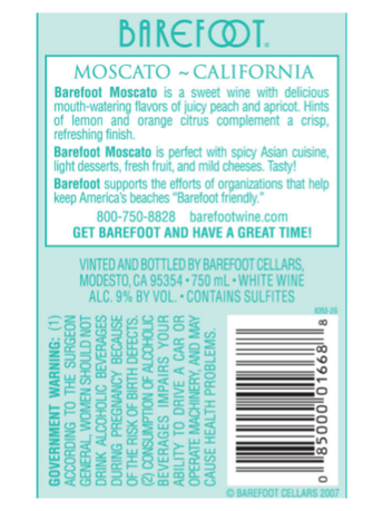 Barefoot Cellars Moscato 750ML image number 10