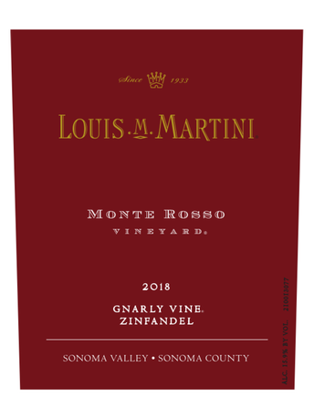 Louis M. Martini Monte Rosso Vineyard Gnarly Vine Zinfandel V18 750ML image number 5