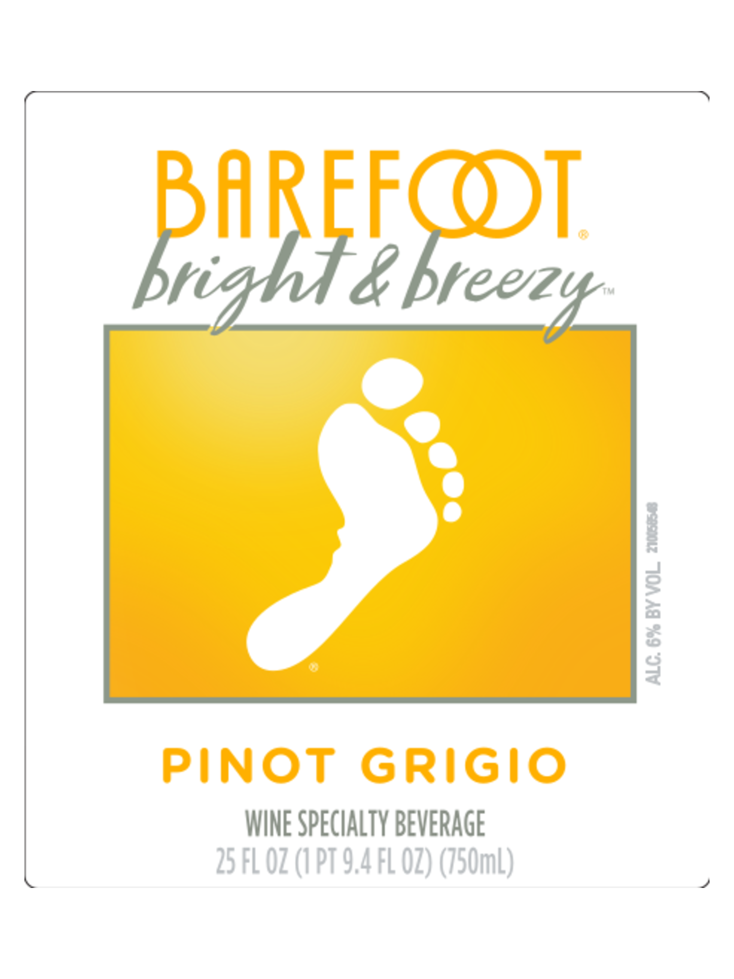 Barefoot Bright & Breezy Pinot Grigio 750ML image number 3