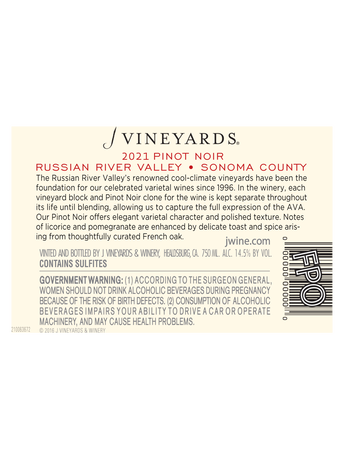 Frei Brothers Russian River Valley Pinot Noir V21 750ML image number 4