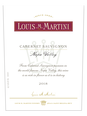 Louis M. Martini Napa Valley Cabernet Sauvignon V18 750ML image number 3