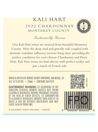 Talbott Kali Hart Chardonnay V22 750ML image number 6
