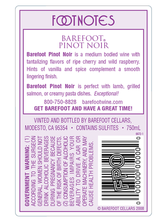 Barefoot Pinot Noir 750ML image number 4