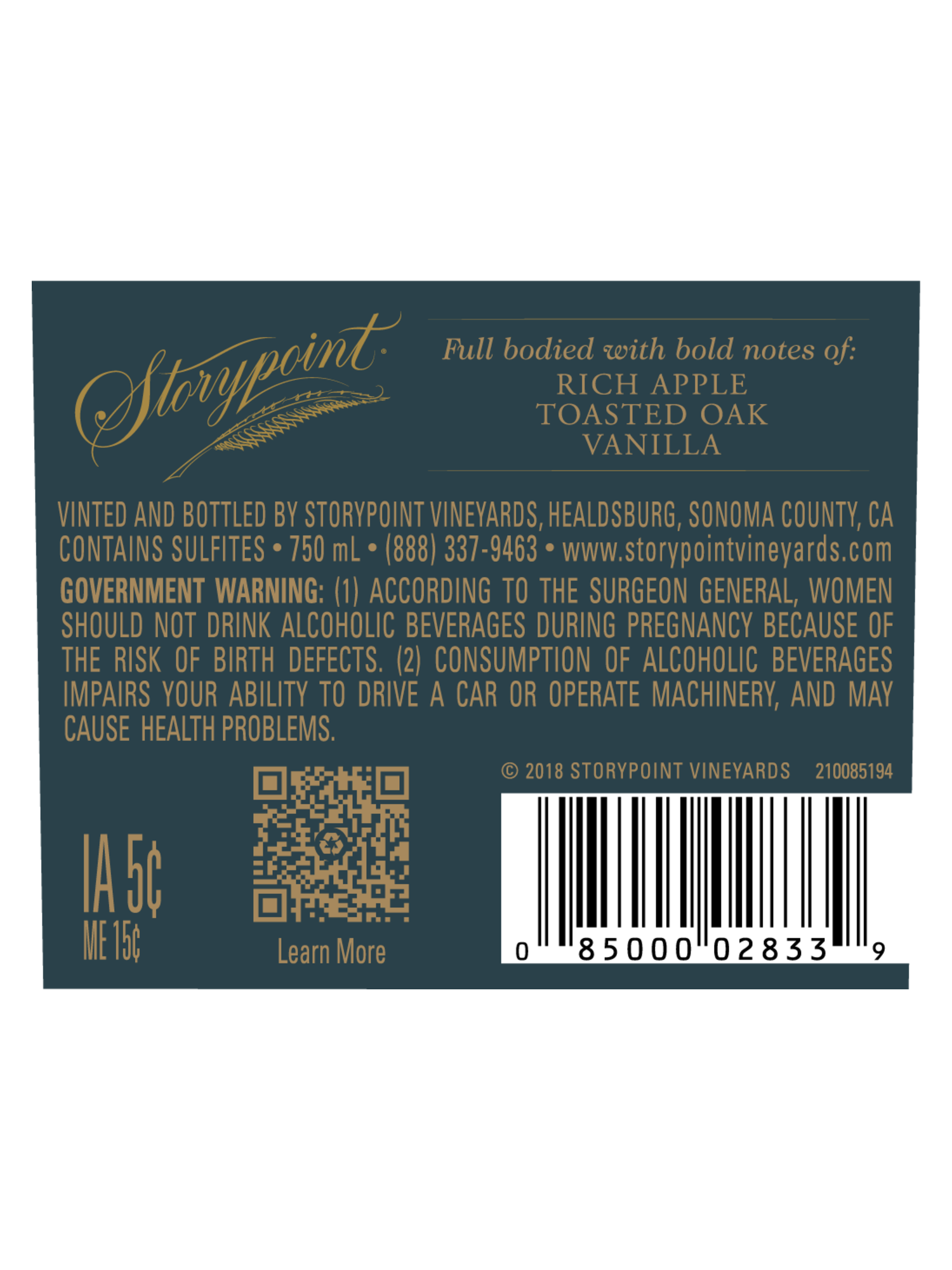 Storypoint Chardonnay V22 750ML image number 3