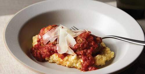 Veal Ricotta Meatballs Recipe Image