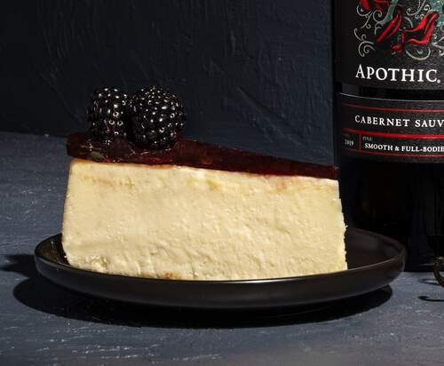 Cheesecake with Cabernet Glaze Recipe Image