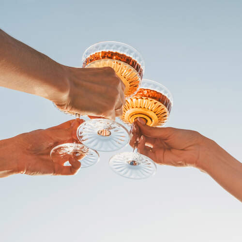 Wine glasses toasting Wine glasses toasting