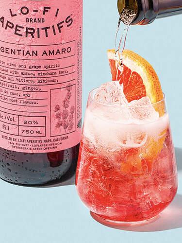 Amaro Spritzer Wine Cocktail Recipe Image