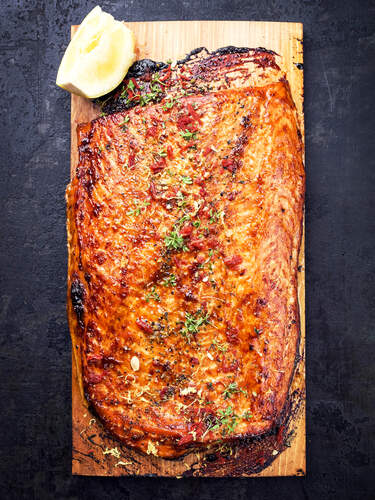 Triple Mustard Salmon Recipe Image