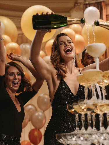 Woman Pouring Champagne