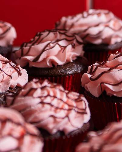 Wine-Infused Chocolate Cupcakes Image