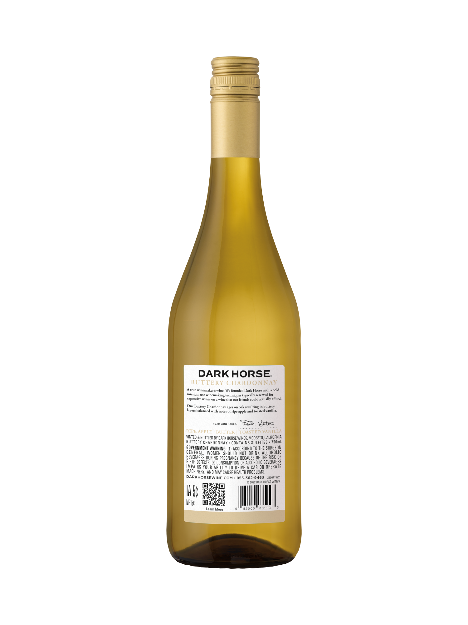 Dark Horse Buttery Chardonnay V21 750ML image number 2