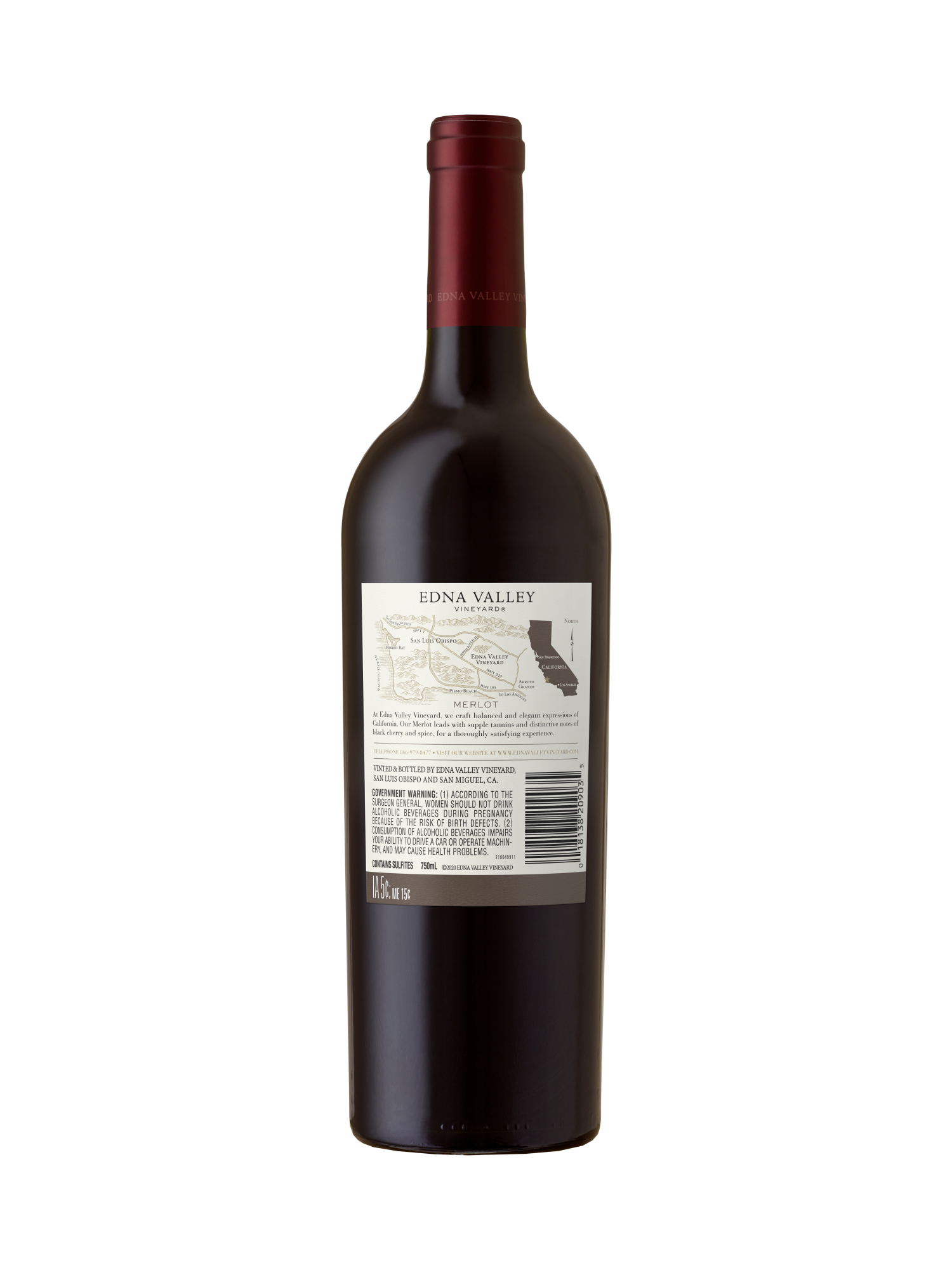 Edna Valley Vineyard Merlot V21 750ML image number 2
