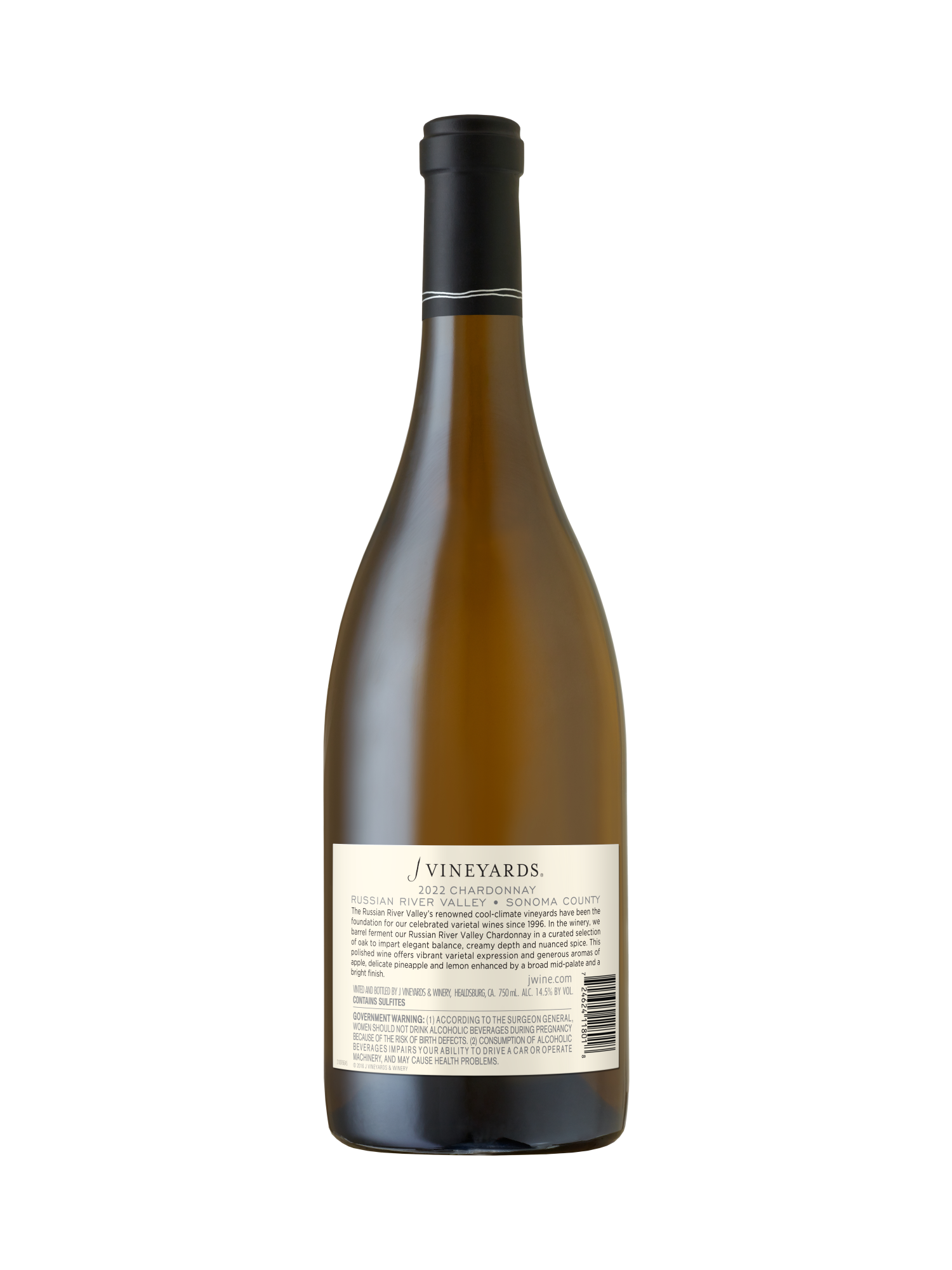 J Vineyards Russian River Valley Chardonnay V22 750ML image number 2