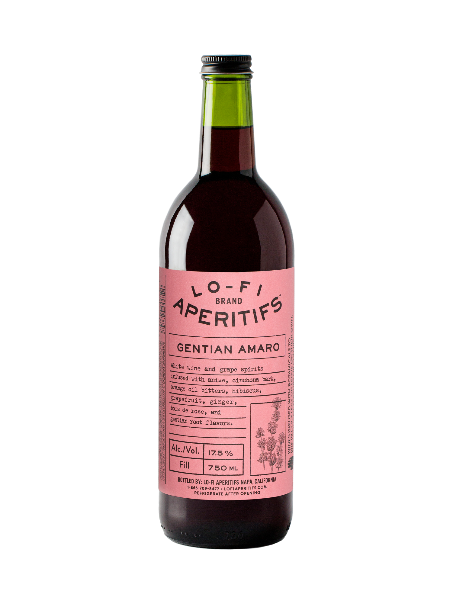 Lo-Fi Aperitifs Gentian Amaro 750ML image number 1