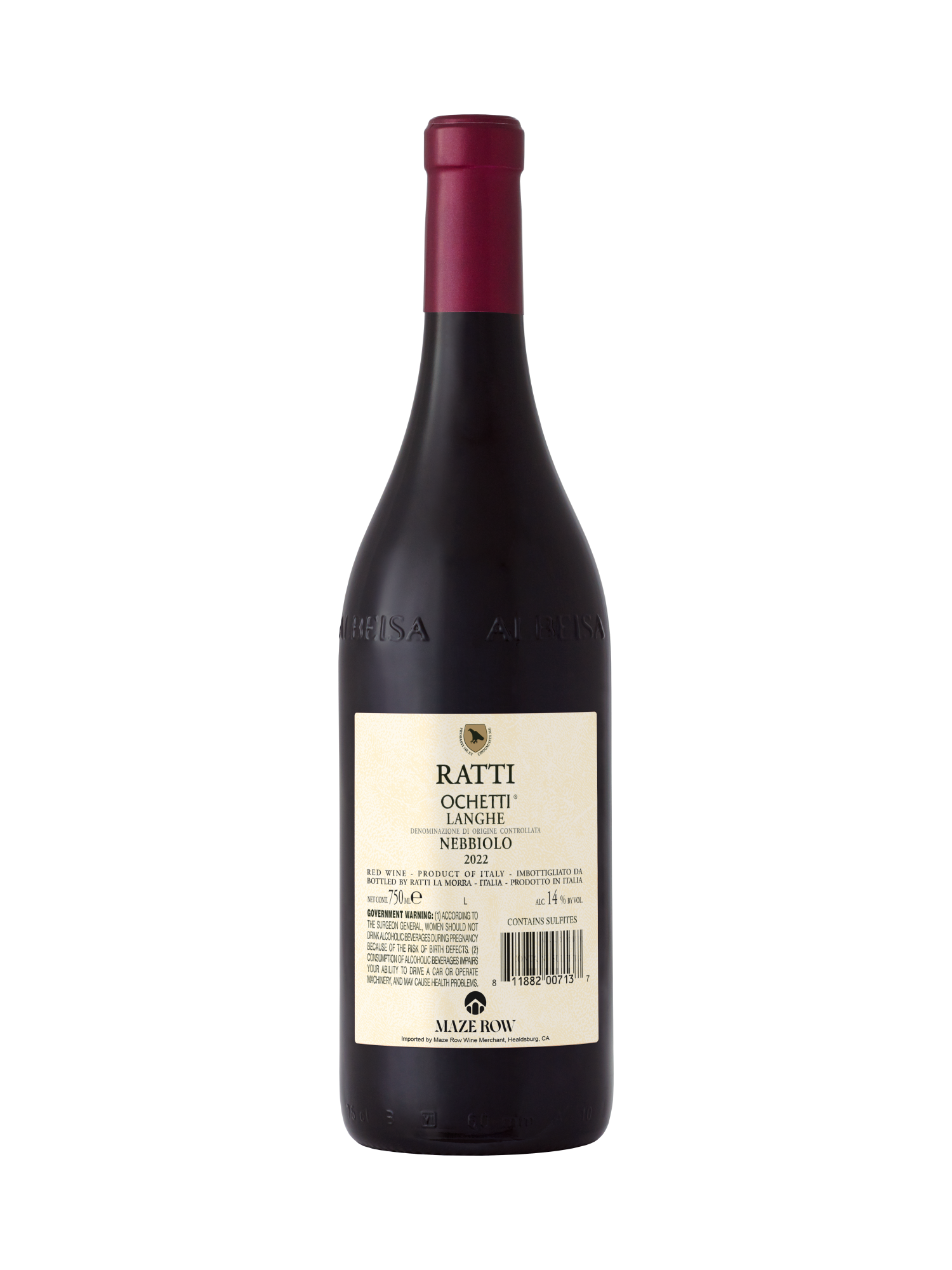 Ratti Ochetti Langhe Nebbiolo DOC V22 750ML image number 2