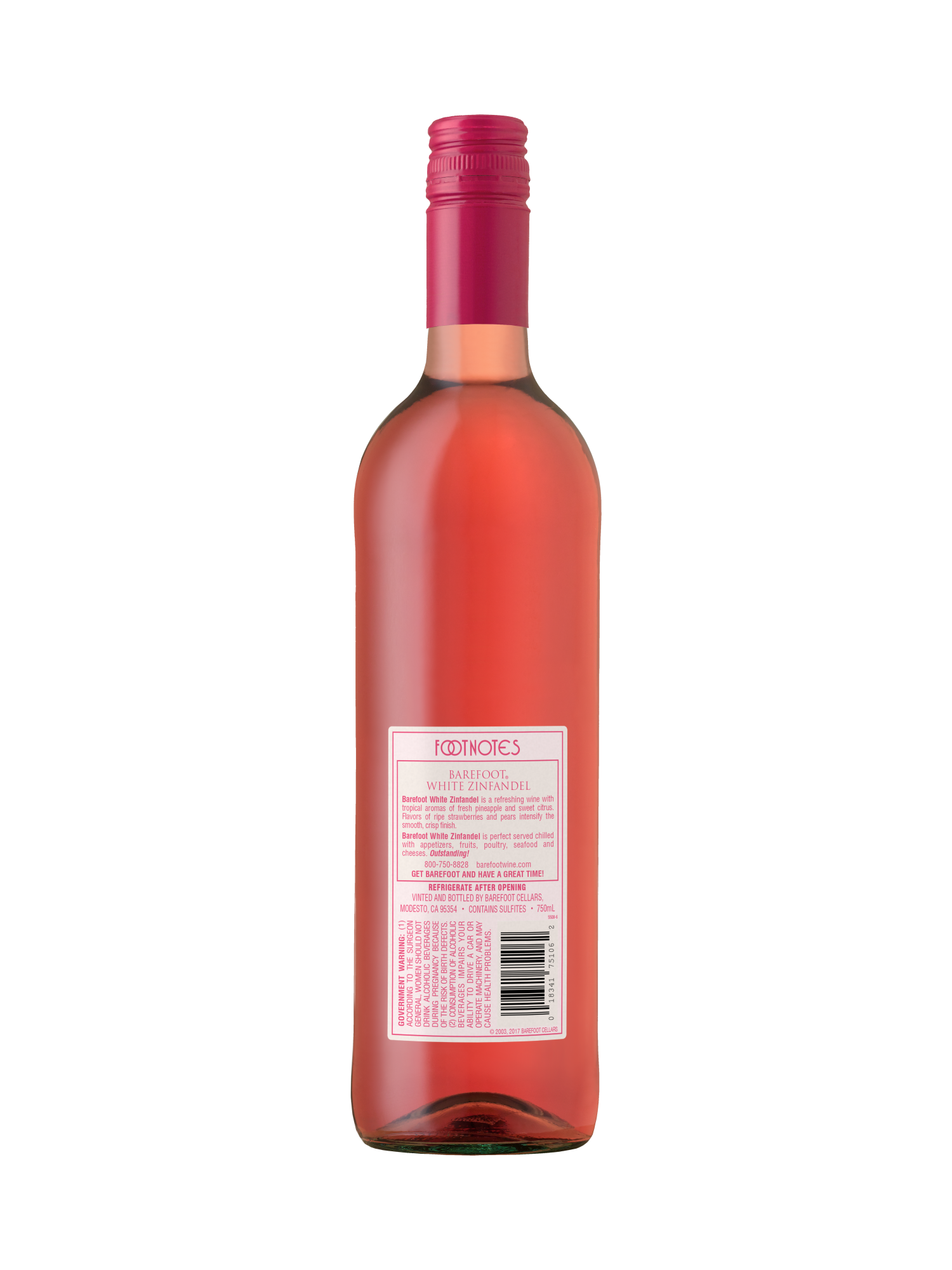 Barefoot White Zinfandel 750ML image number 2