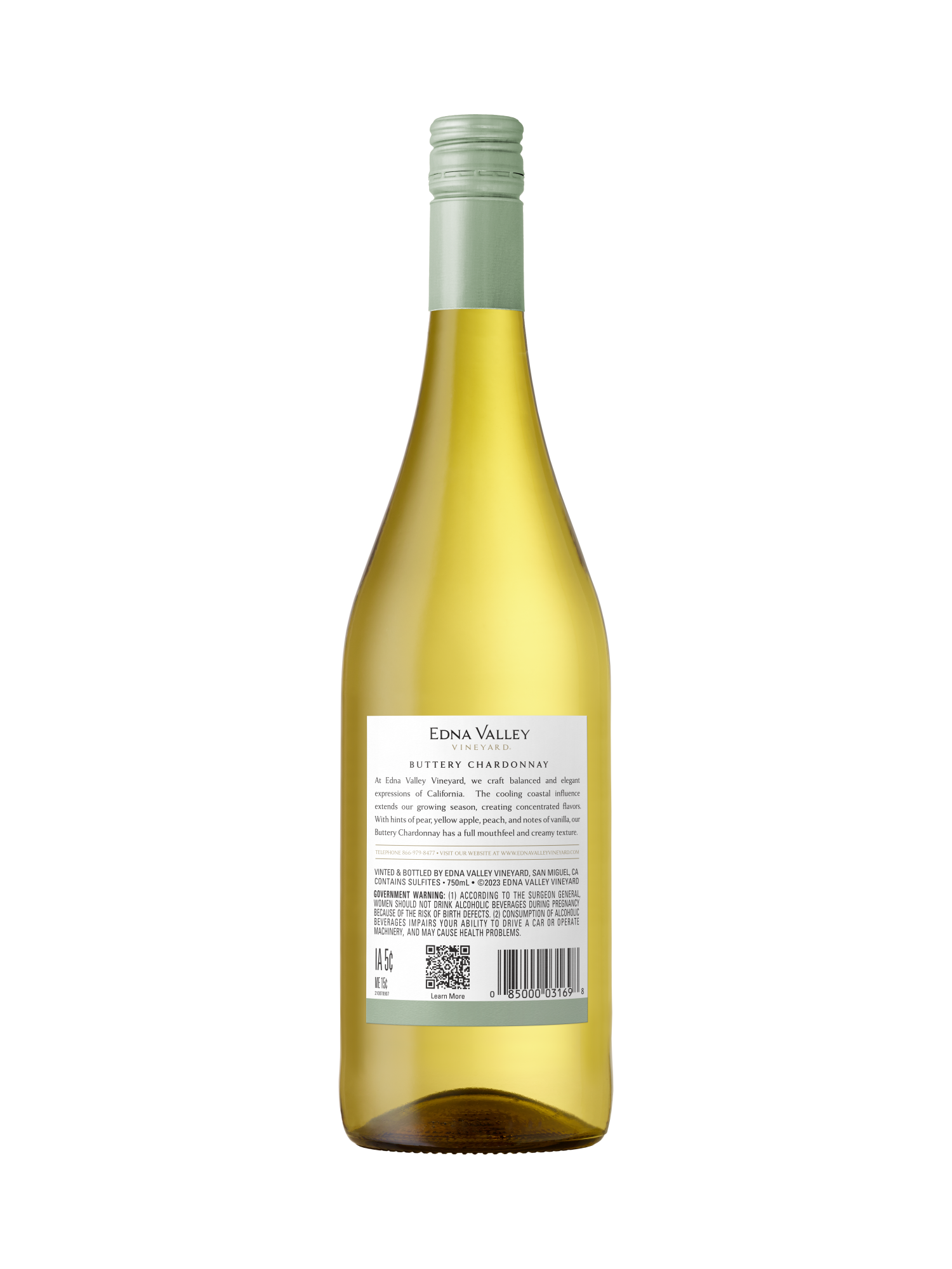 Edna Valley Vineyard Buttery Chardonnay V22 750ML image number 3