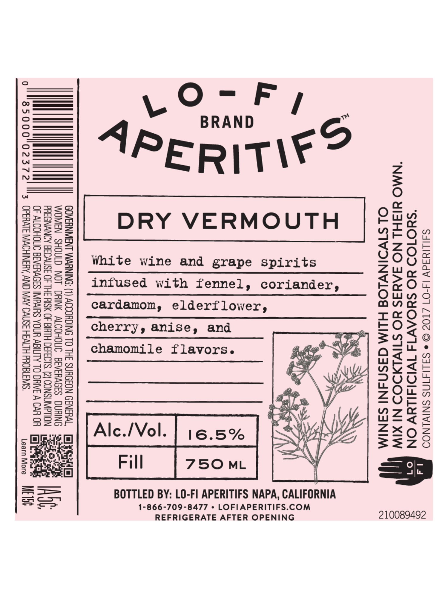 Lo-Fi Aperitifs Dry Vermouth  750ML image number 2