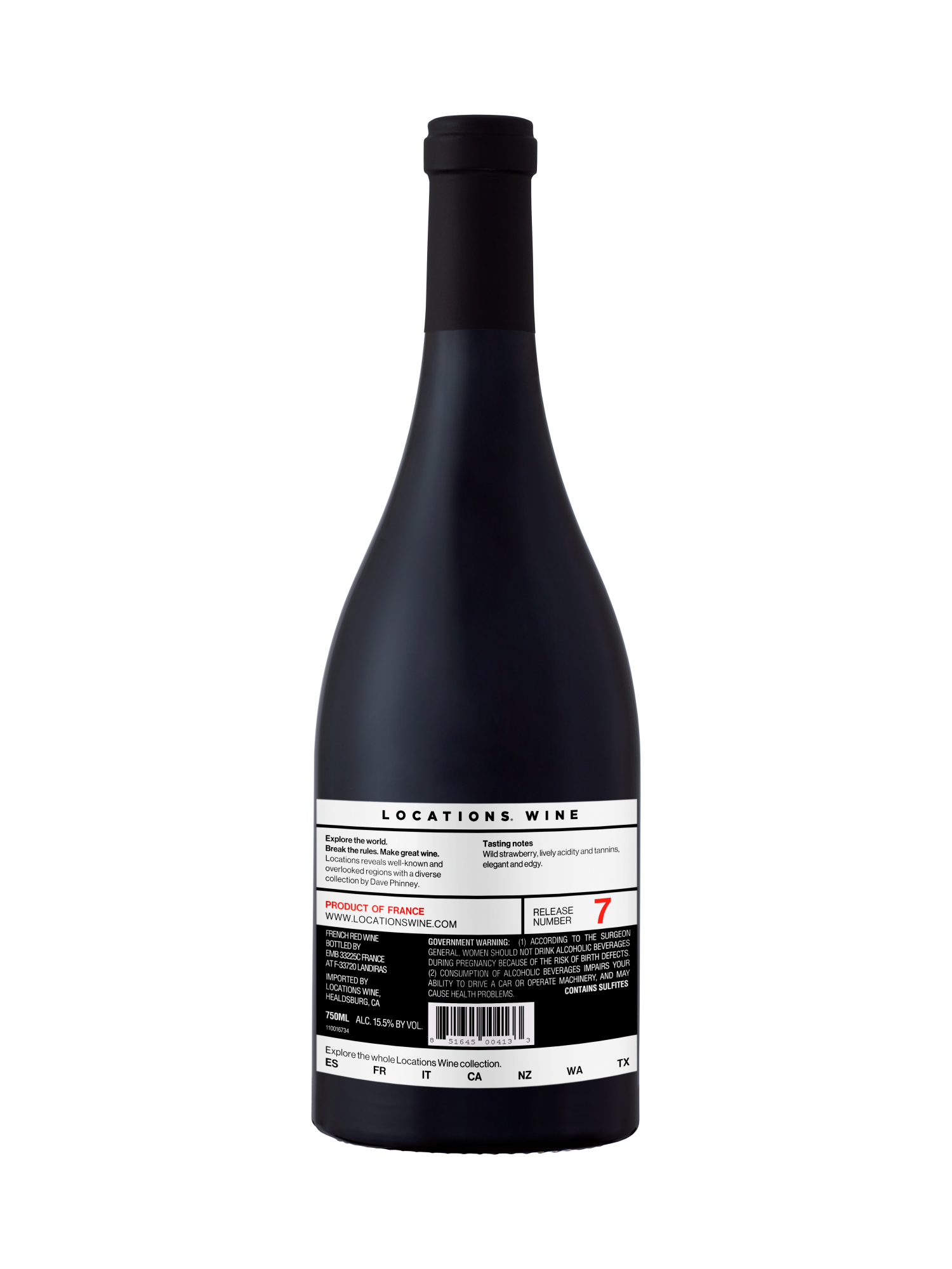 Locations FR French Red Wine 750ML image number 2