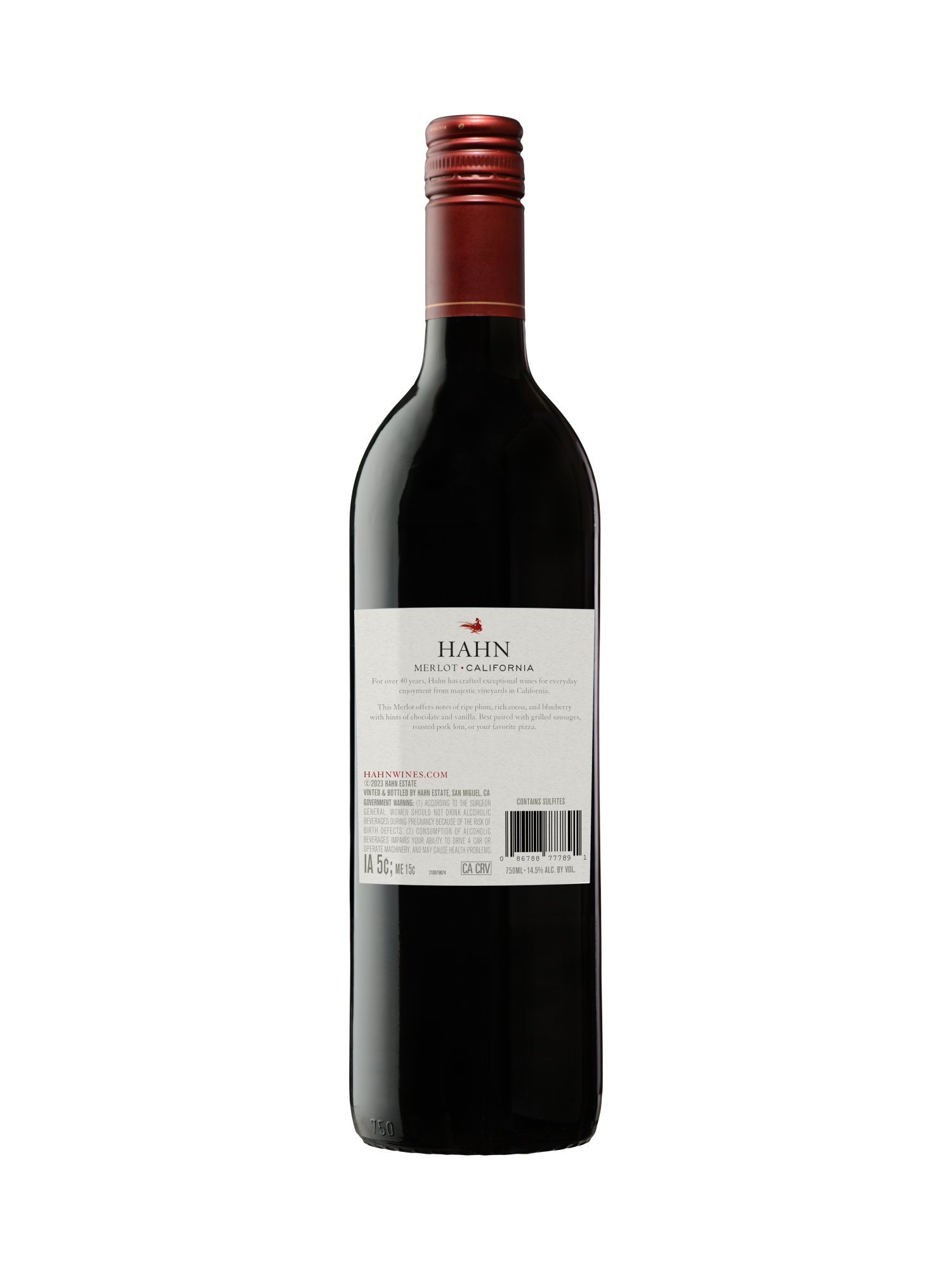Hahn Founders Merlot V22 750ML image number 2