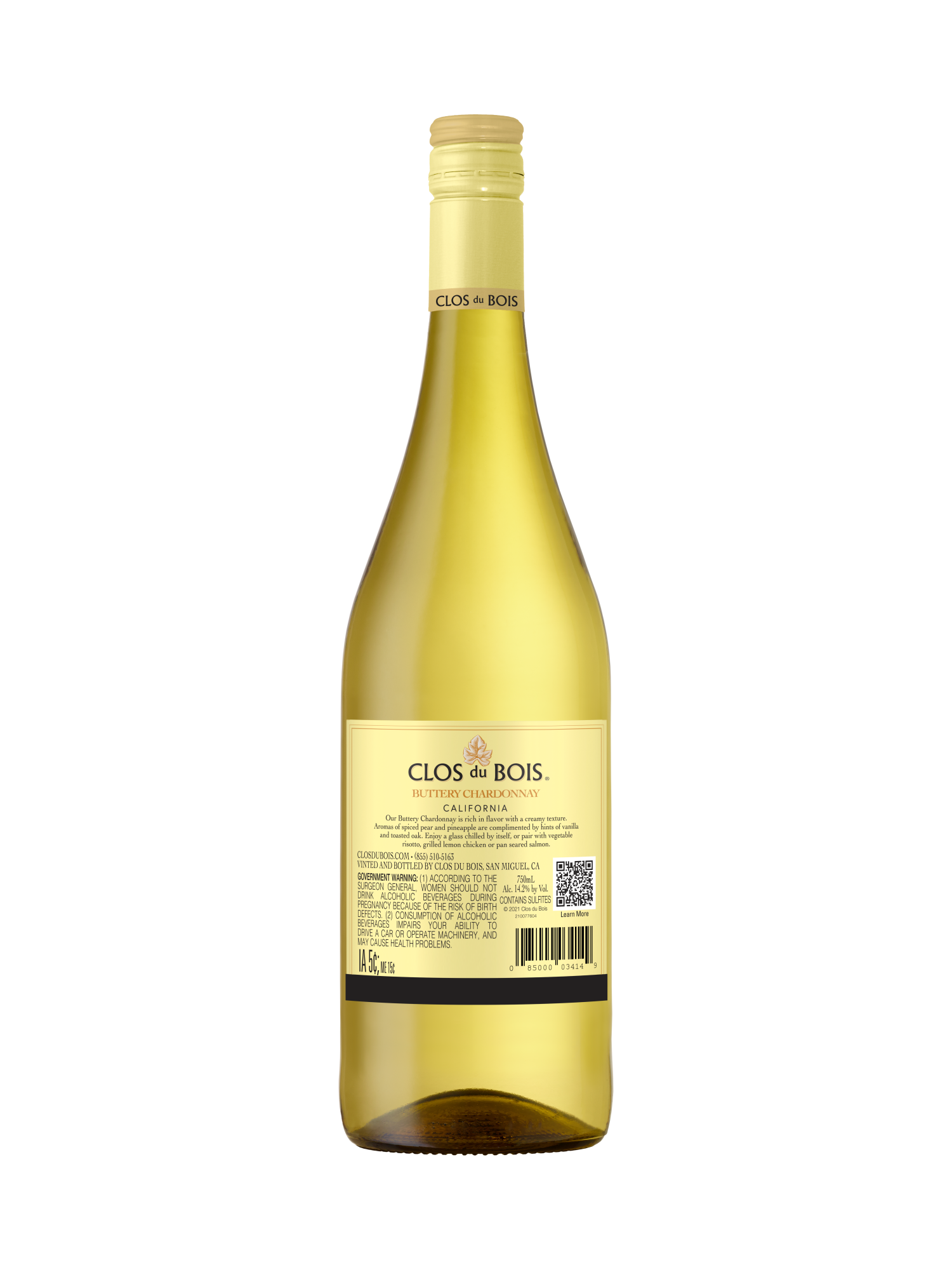 Clos du Bois Buttery Chardonnay V23 750ML image number 2