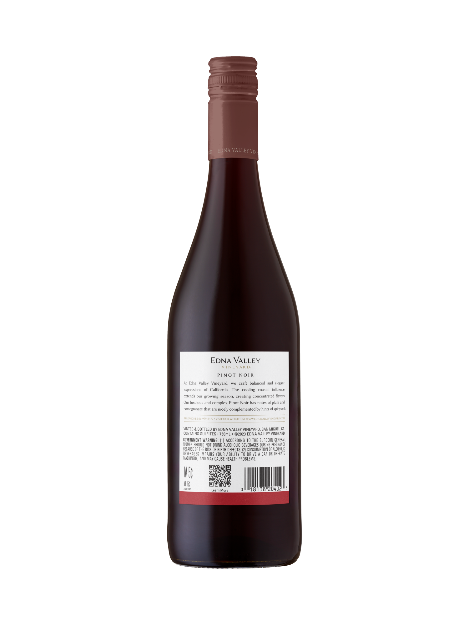 Edna Valley Vineyard Pinot Noir V22 750ML image number 2