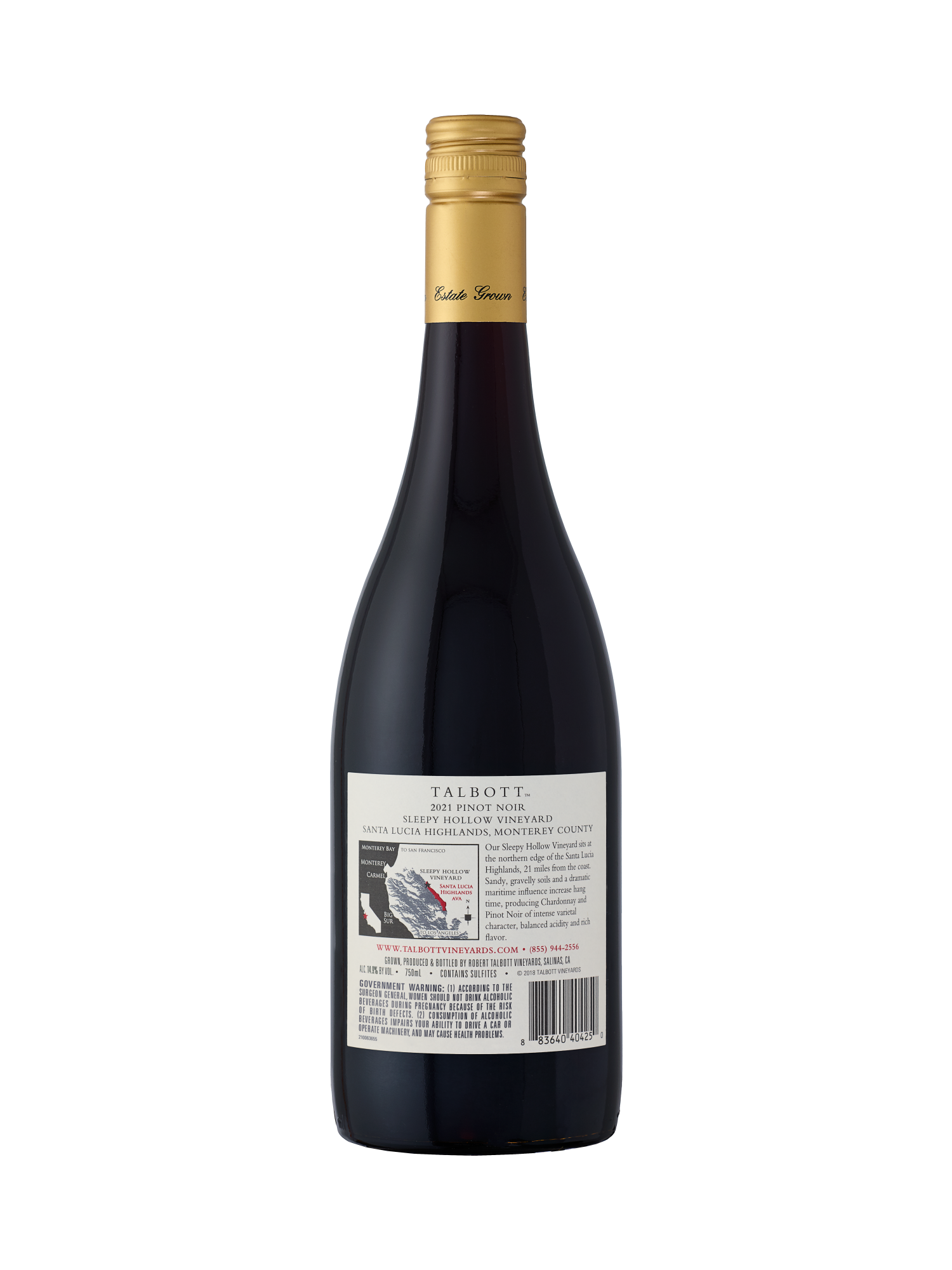Talbott Sleepy Hollow Pinot Noir V21 750ML image number 2