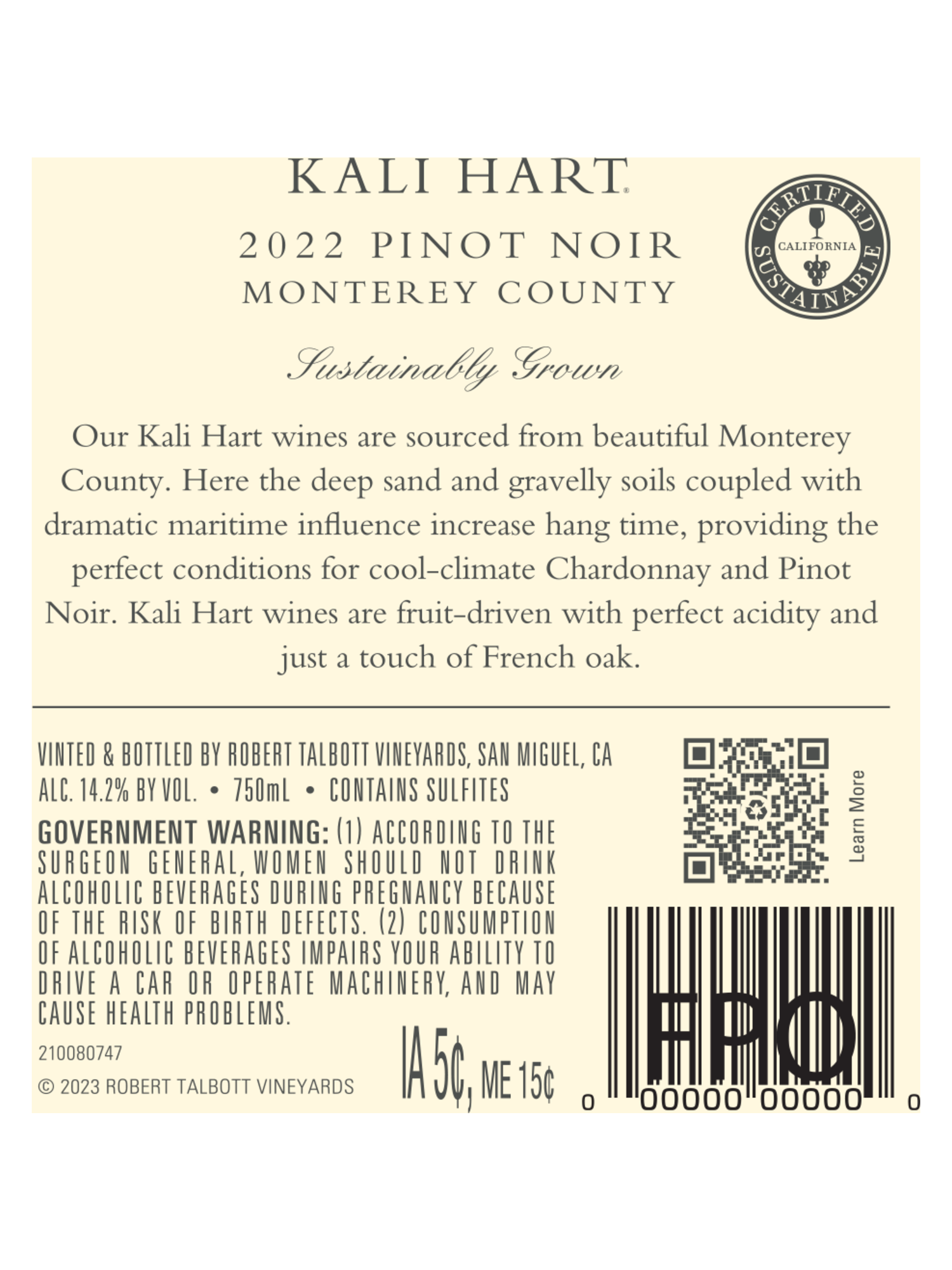 Talbott Kali Hart Pinot Noir V23 750ML image number 4