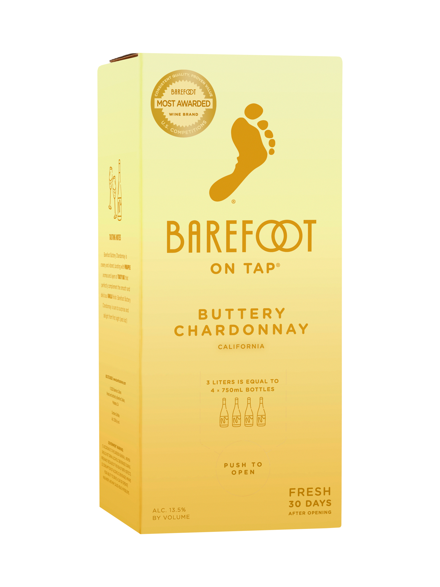 Barefoot Buttery Chardonnay 3.0L image number 1