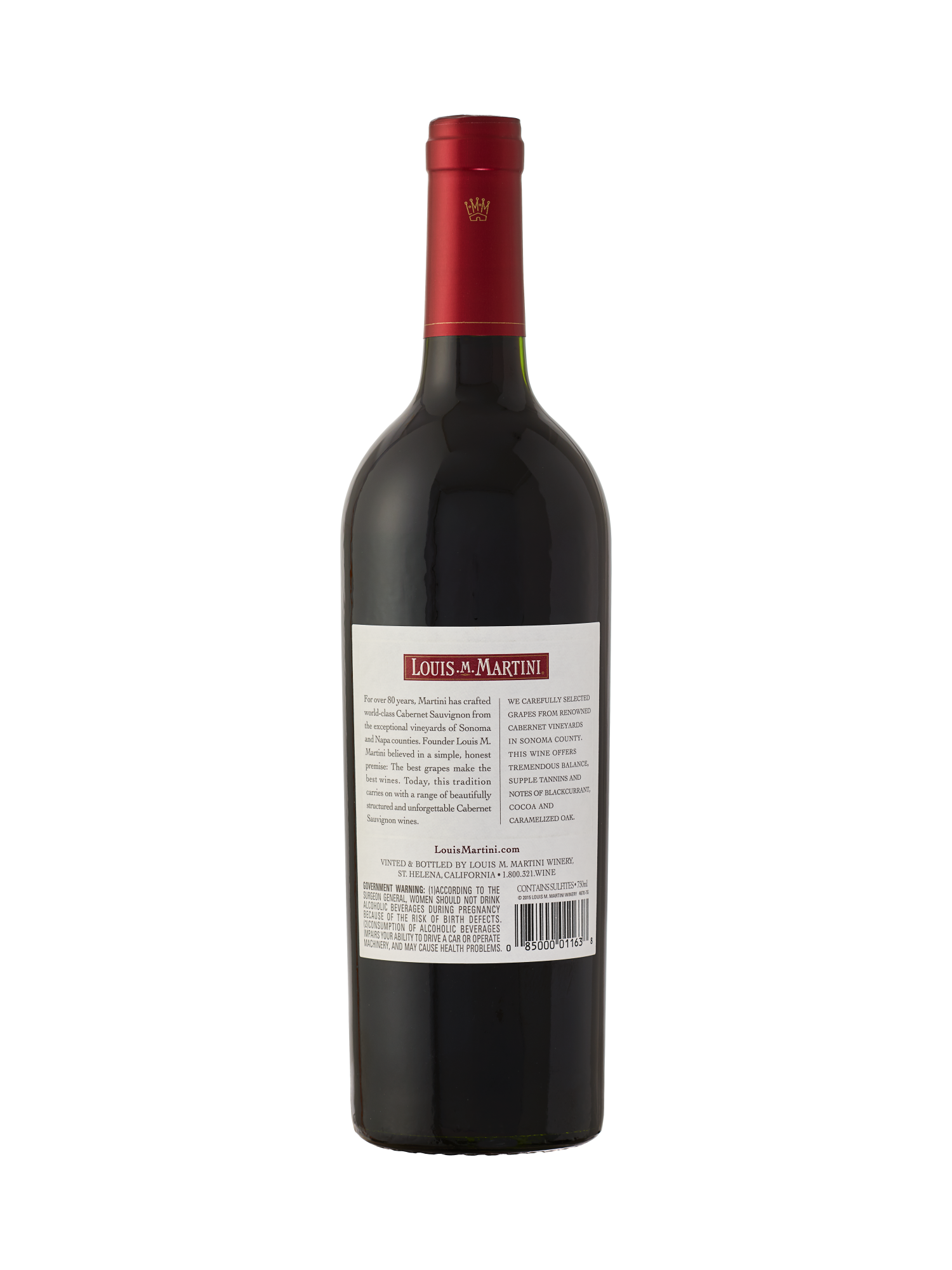 Louis M. Martini Sonoma Valley Cabernet Sauvignon V15 750ML image number 5