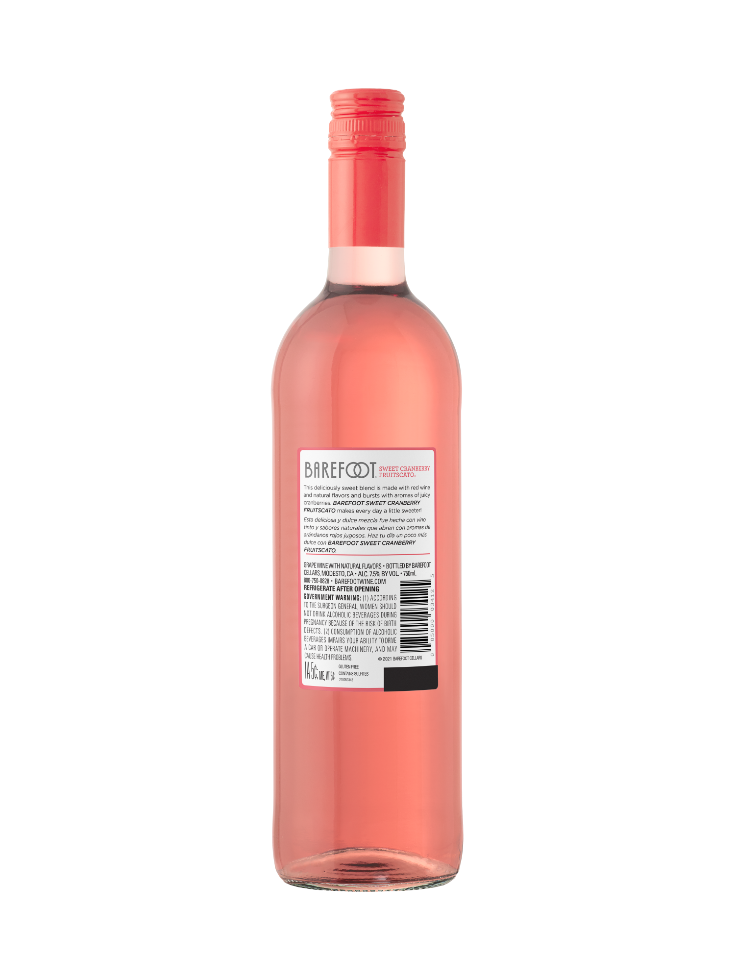Barefoot Sweet Cranberry Fruitscato 750ML image number 2
