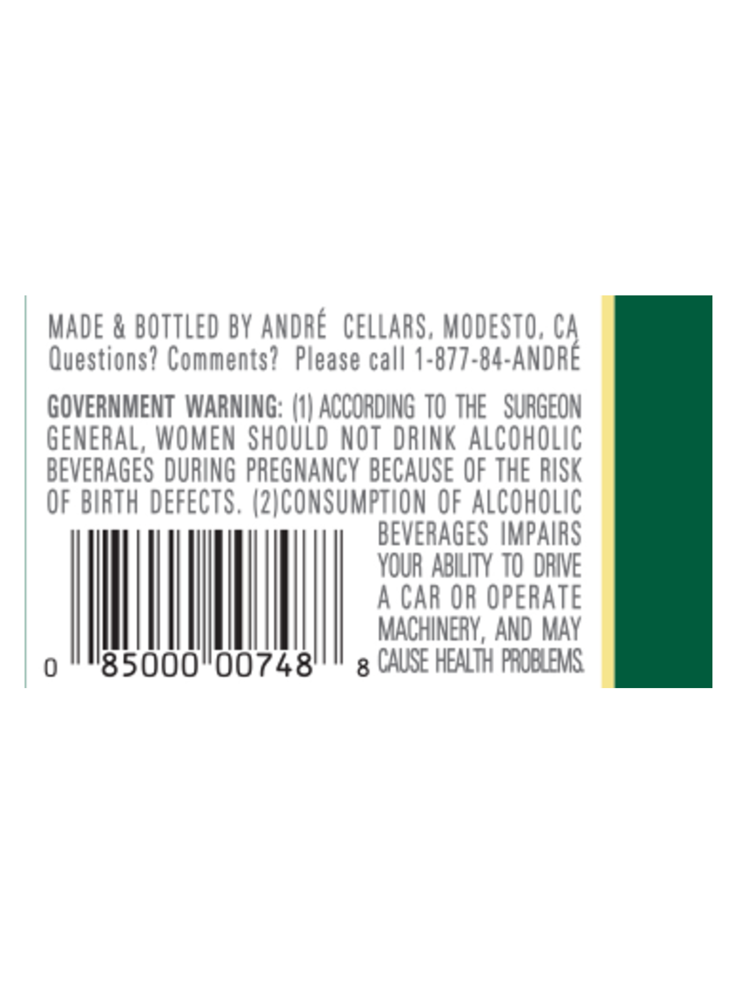 Andr&eacute; Champagne Extra Dry 750ML image number 3