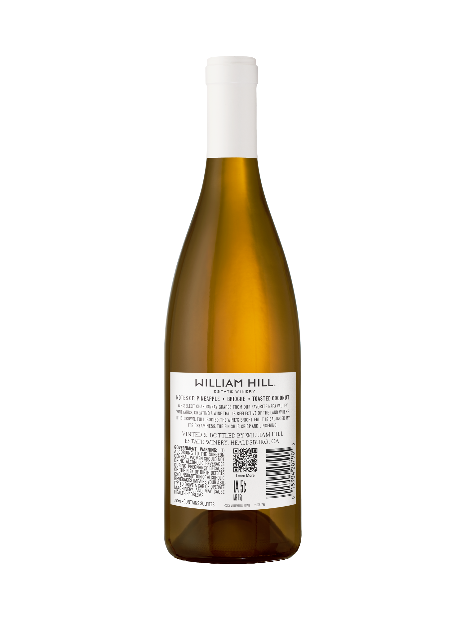 William Hill Napa Valley Chardonnay V21 750ML image number 3