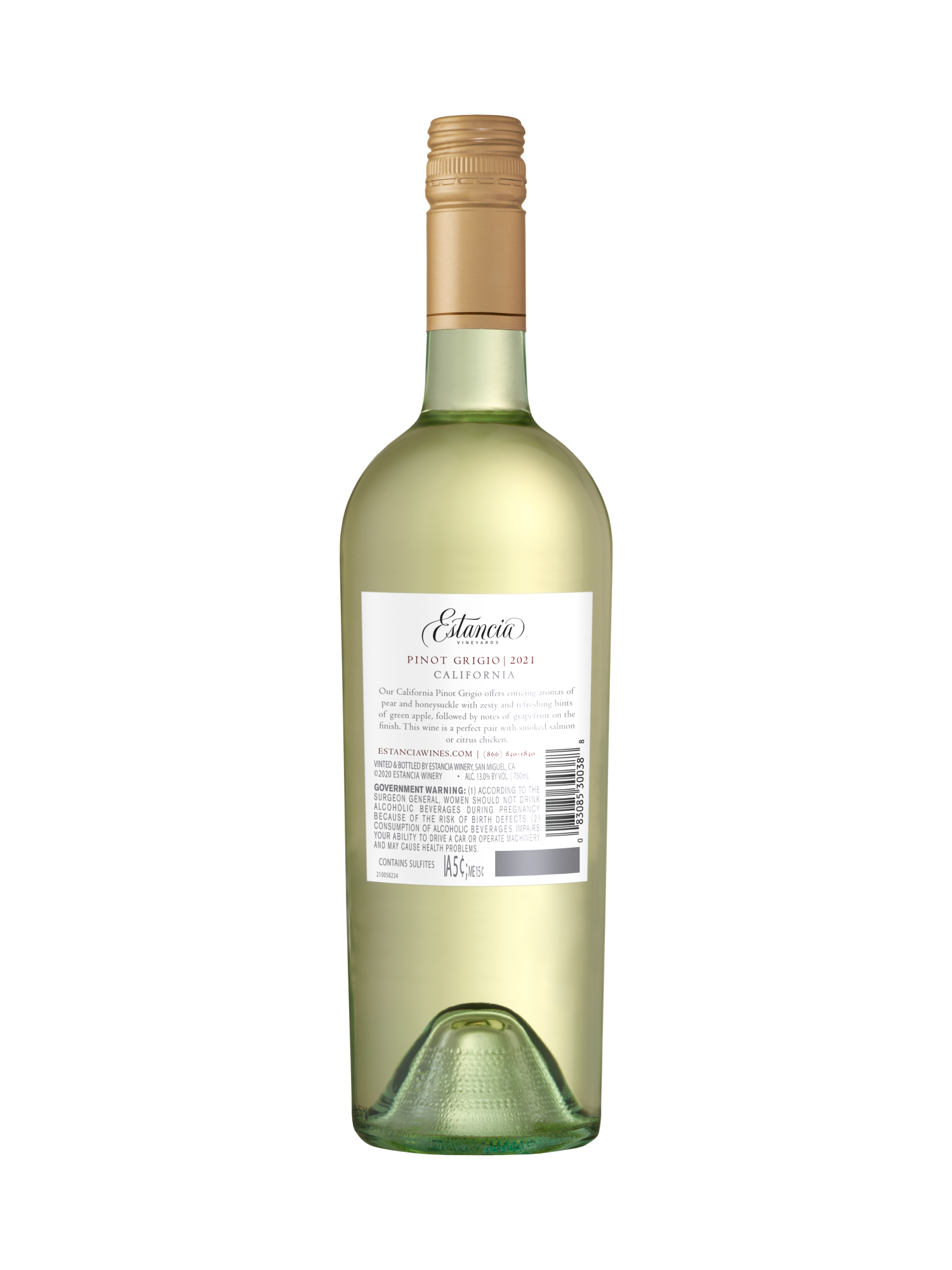 Estancia Pinot Grigio V21 750ML image number 2