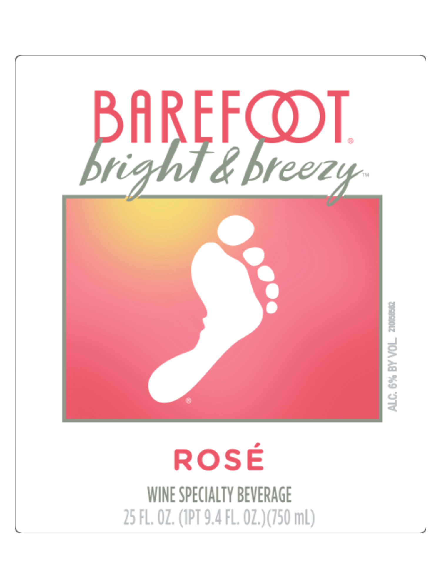 Barefoot Bright & Breezy Ros&eacute; 750ML image number 5
