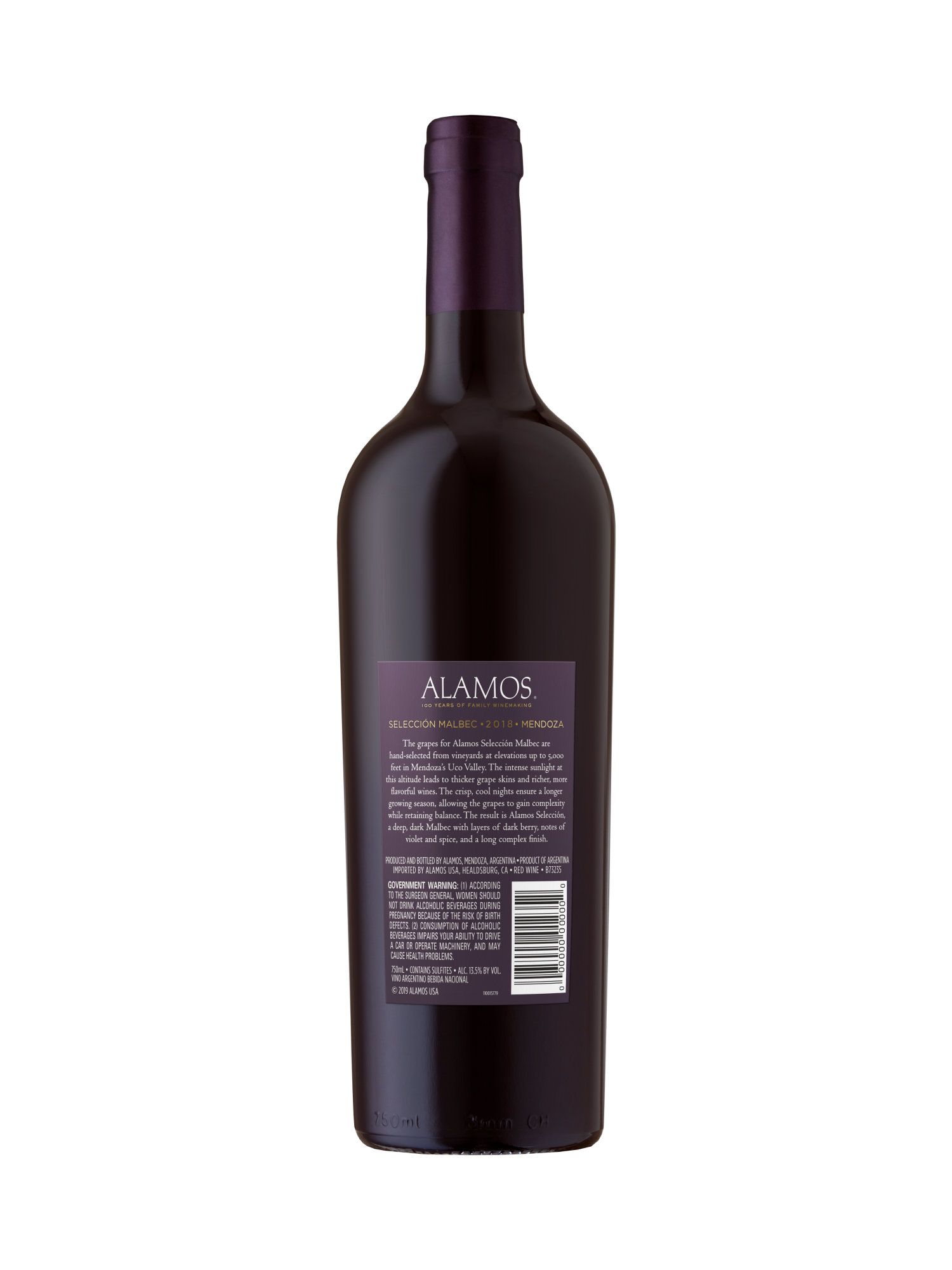 Alamos Selección Malbec V18 750ML image number 2