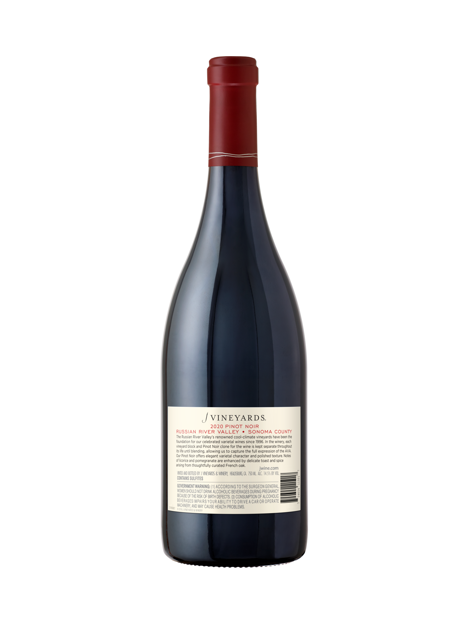J Vineyards Russian River Valley Pinot Noir V20 750ML image number 2