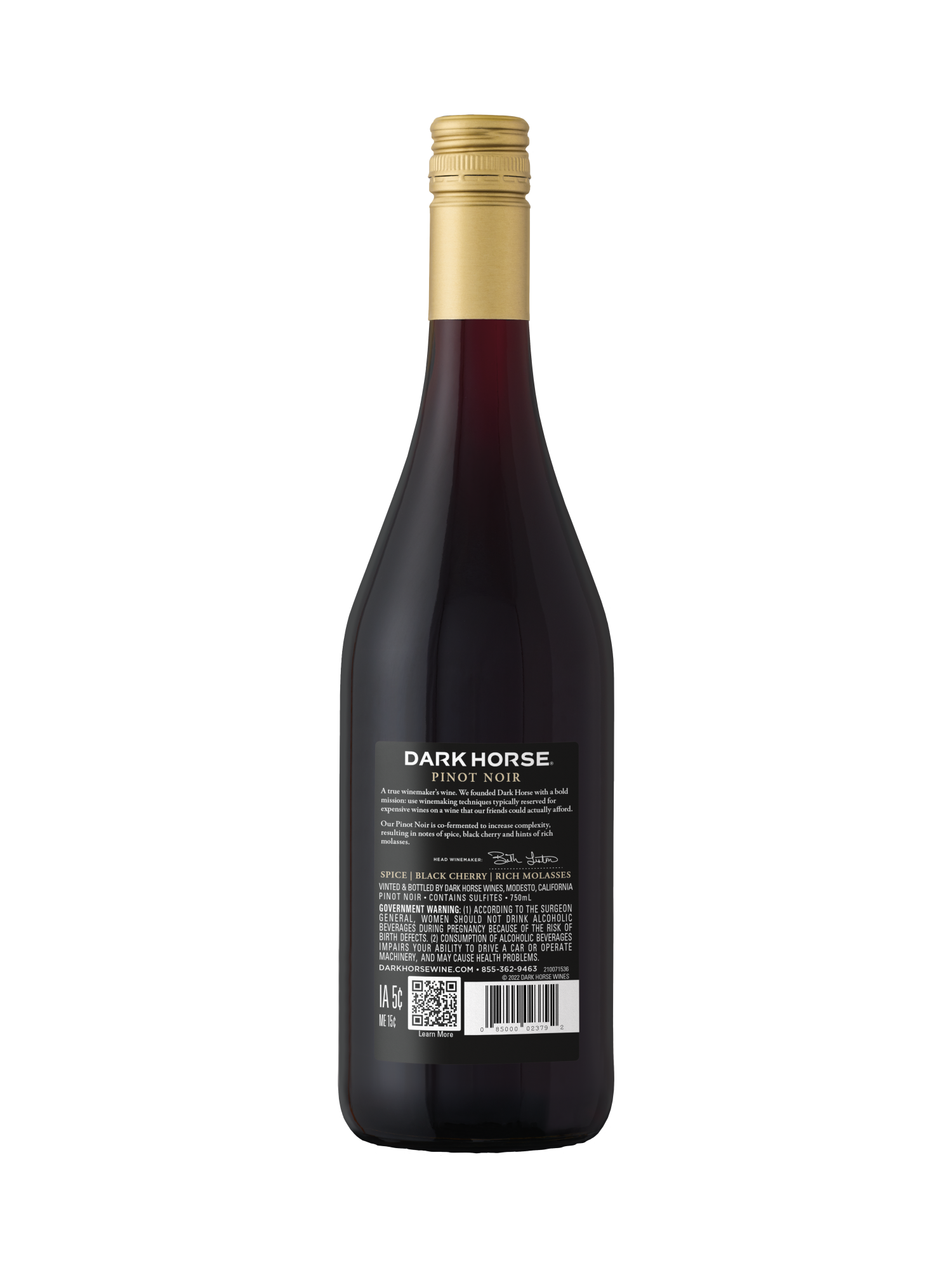 Dark Horse Pinot Noir V22 750ML image number 2