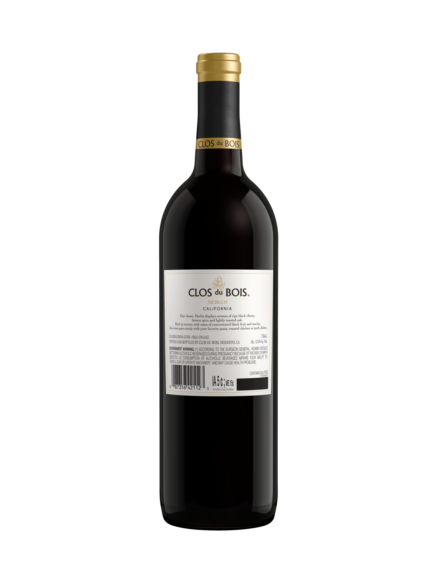 Clos du Bois Merlot V21 750ML image number 2