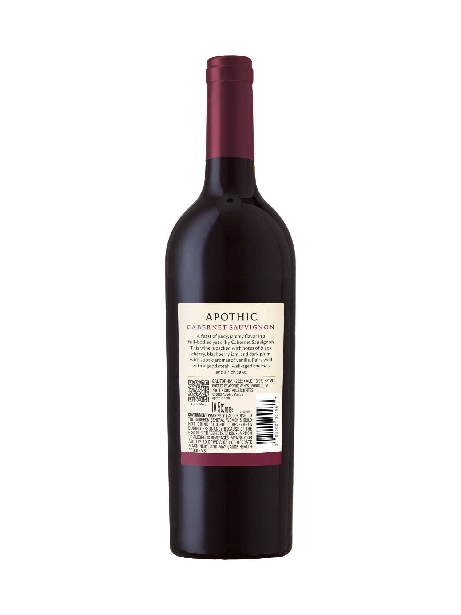 Apothic Cabernet Sauvignon V22 750ML image number 2