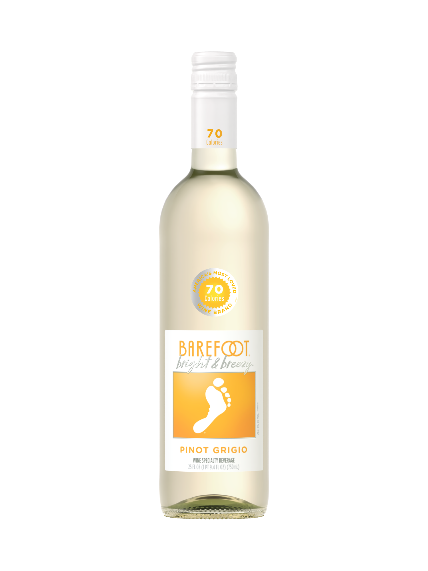 Barefoot Bright & Breezy Pinot Grigio 750ML