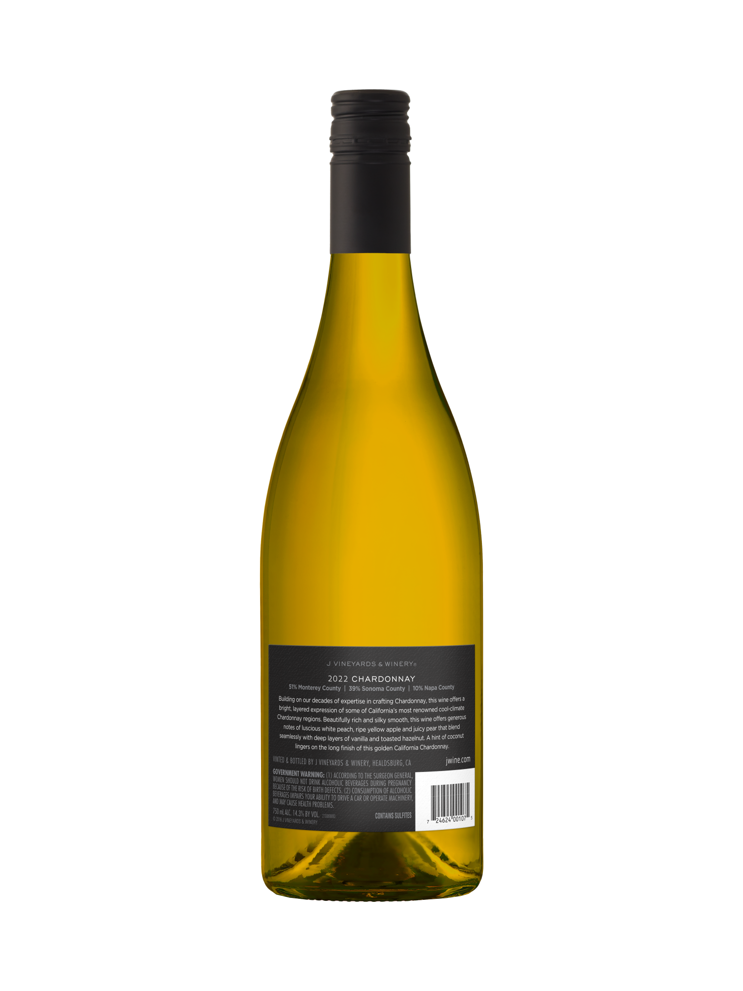 J Vineyards California Chardonnay V22 750ML image number 2
