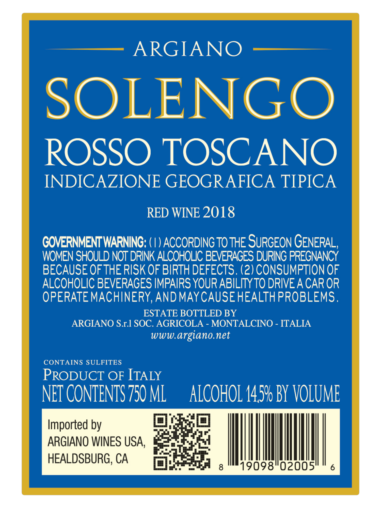 Argiano Solengo Toscana IGT V18 750ML image number 4