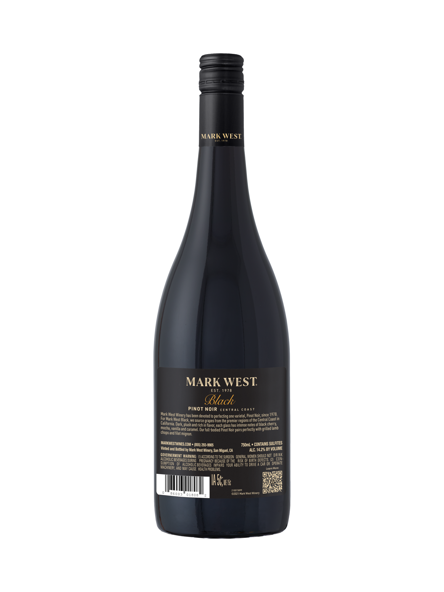 Mark West Pinot Noir Black V22 750ML image number 2