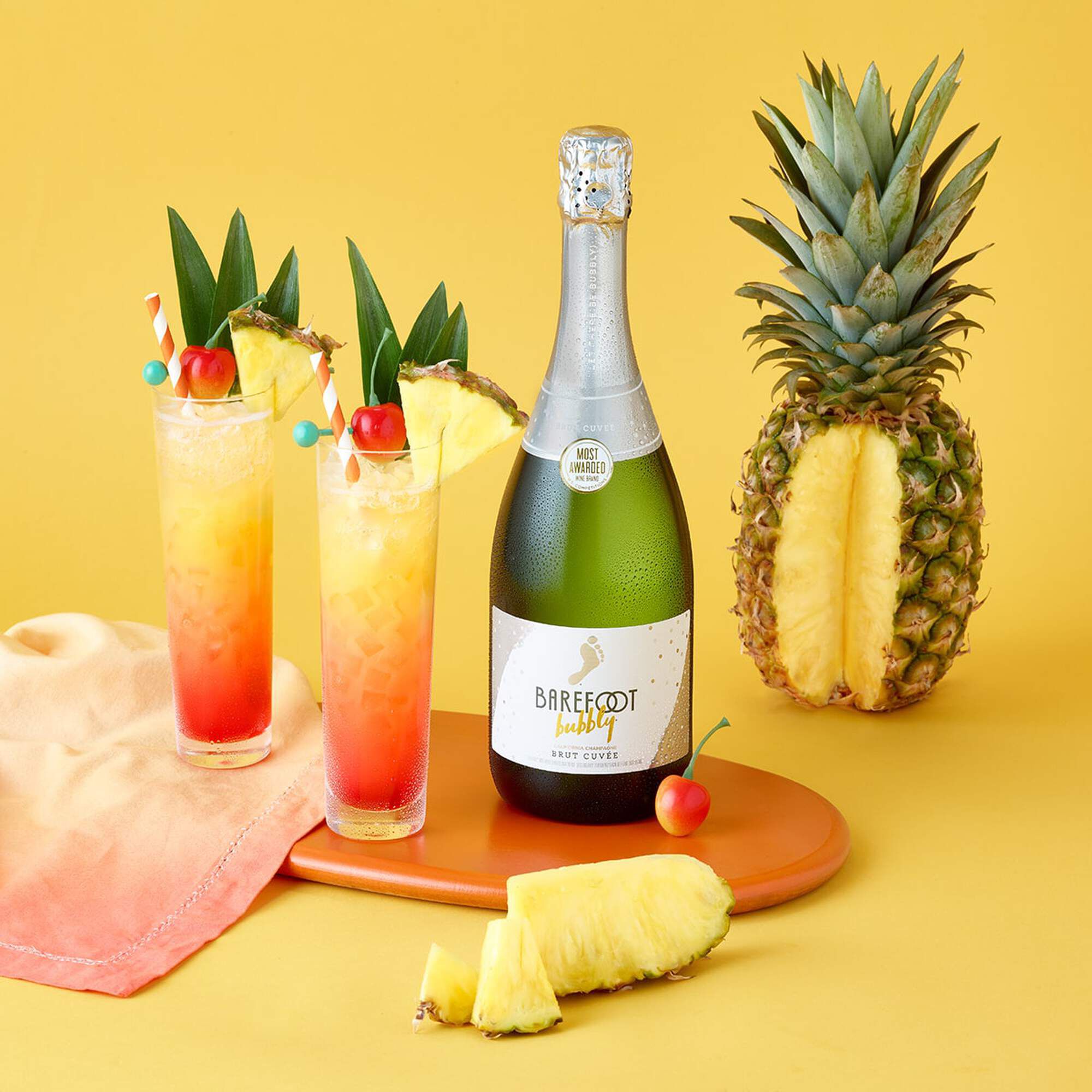 Sunset Cocktail Bubbly Recipe Image