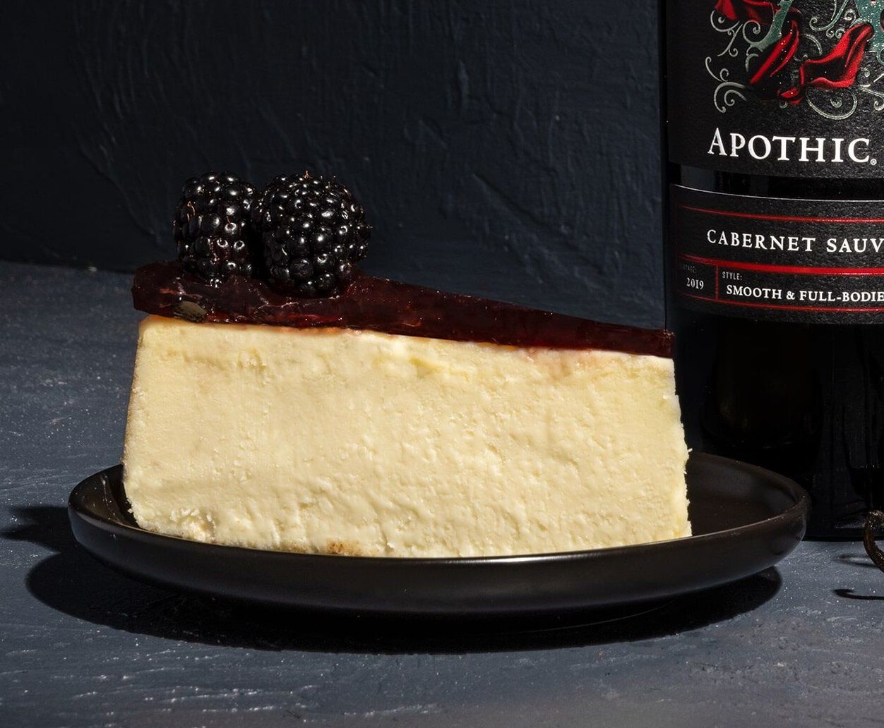 Cheesecake with Cabernet Glaze Recipe Image