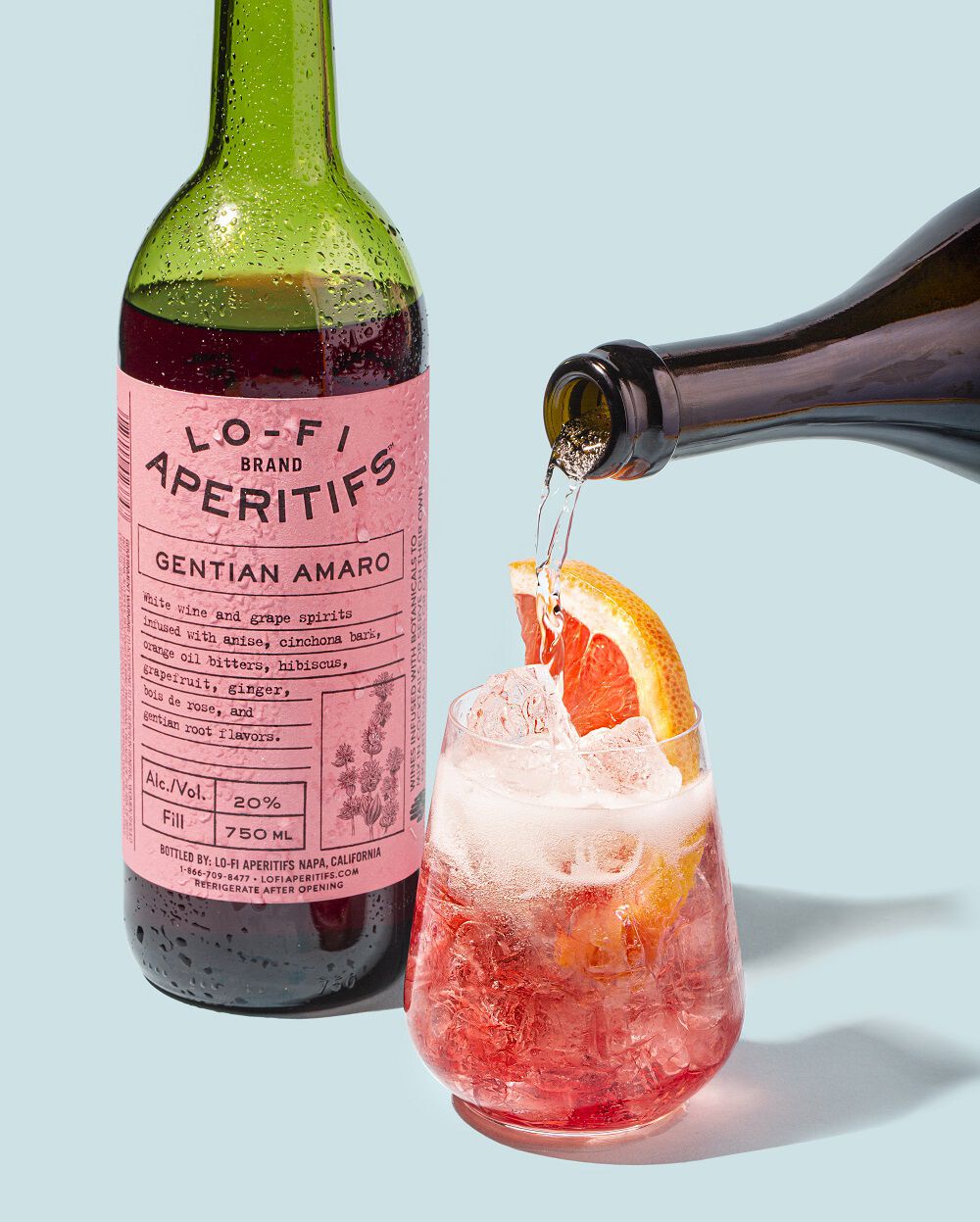 Amaro Spritzer Wine Cocktail Recipe Image